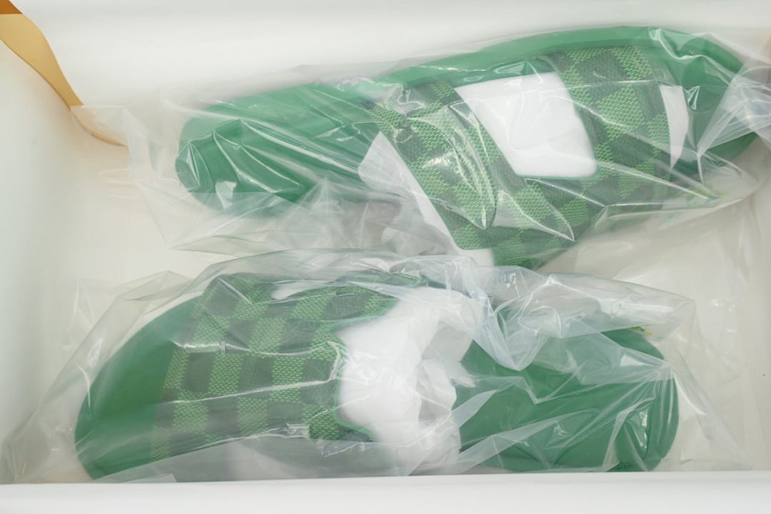 Louis Vuitton LV Slipper Strap Slippers Oasis Green Grid