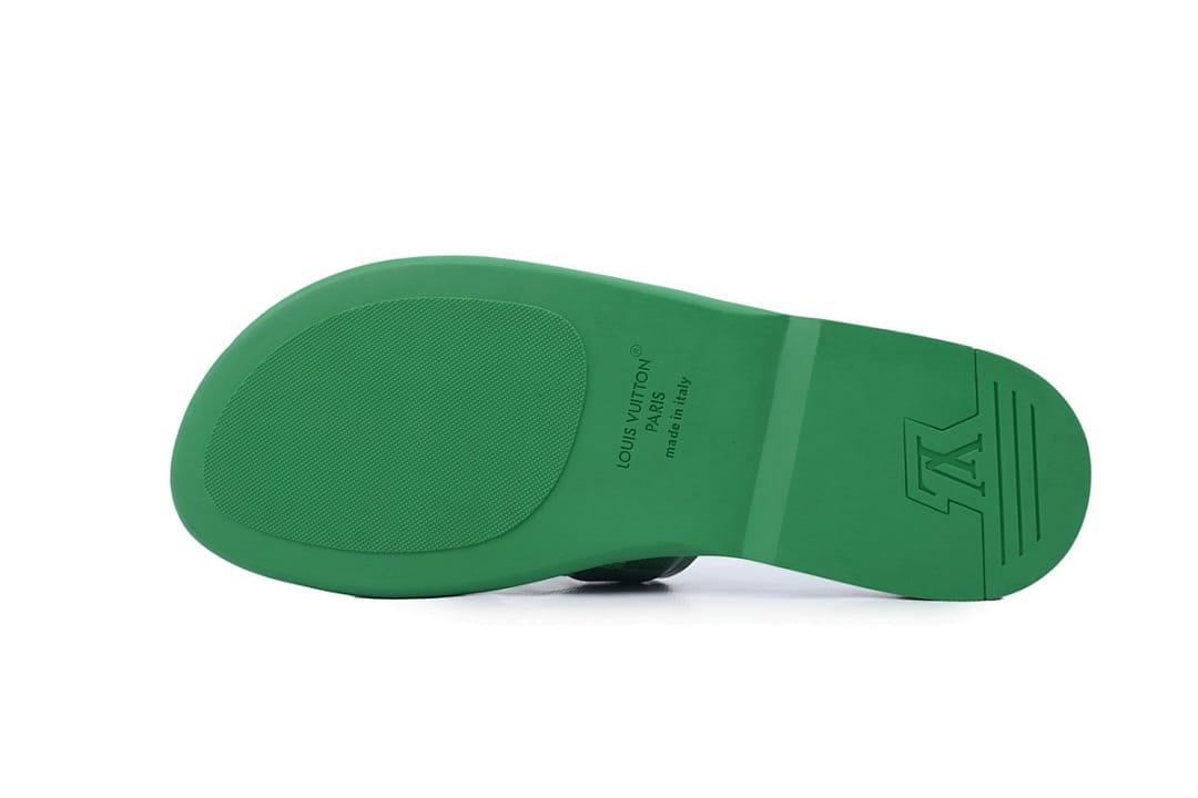 Louis Vuitton LV Slipper Strap Slippers Oasis Green Grid
