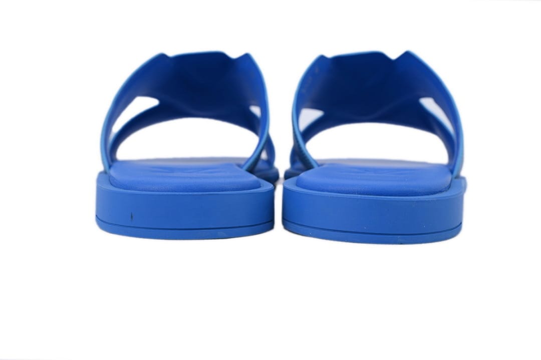 Louis Vuitton LV Slipper Strap Slippers Oasis Blue Check