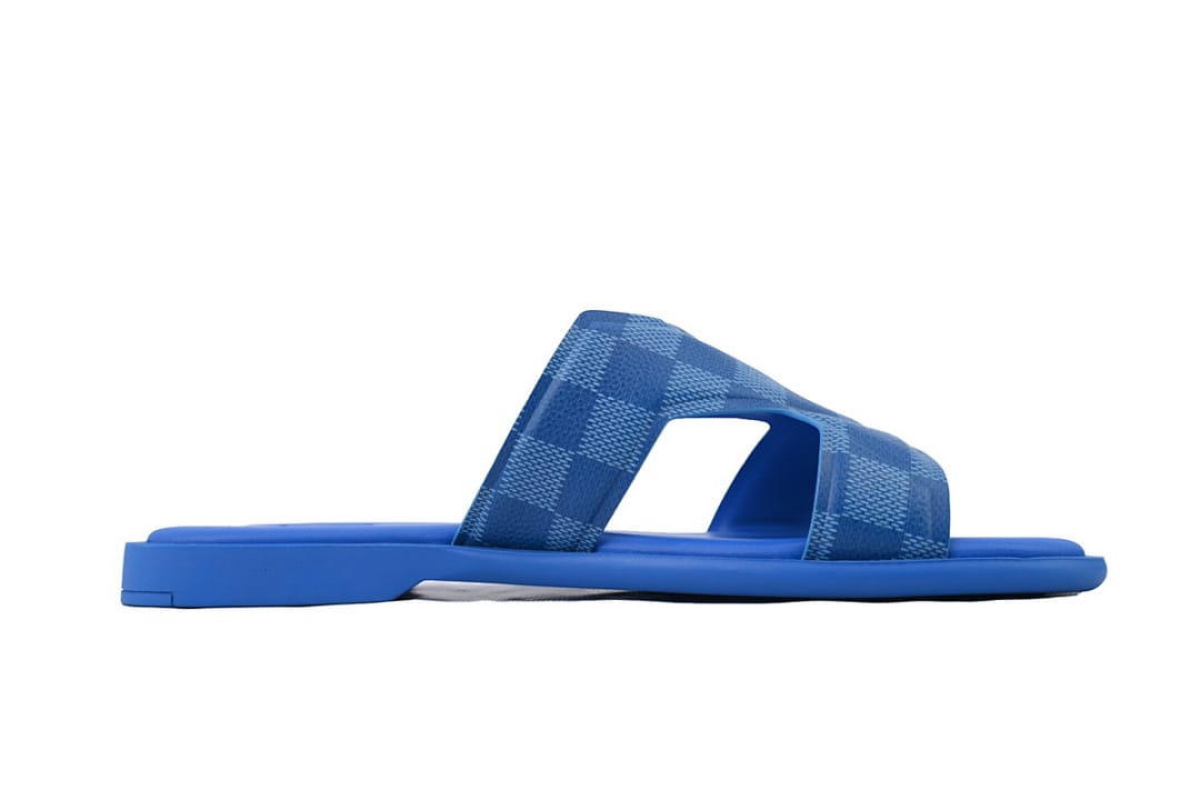 Louis Vuitton LV Slipper Strap Slippers Oasis Blue Check