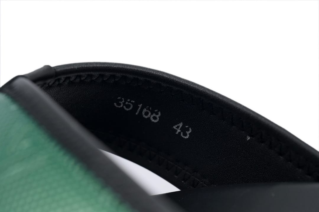 Louis Vuitton LV Slipper Flip Flops Net Surface Black Green