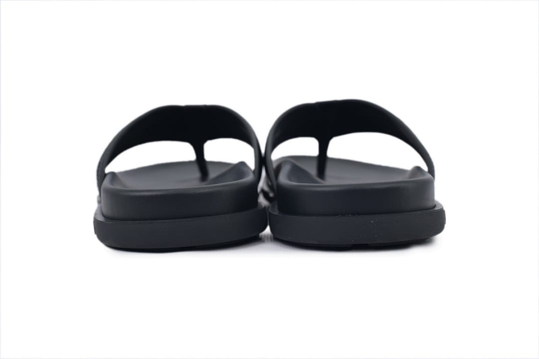 Louis Vuitton LV Slipper Flip Flops Black Skin