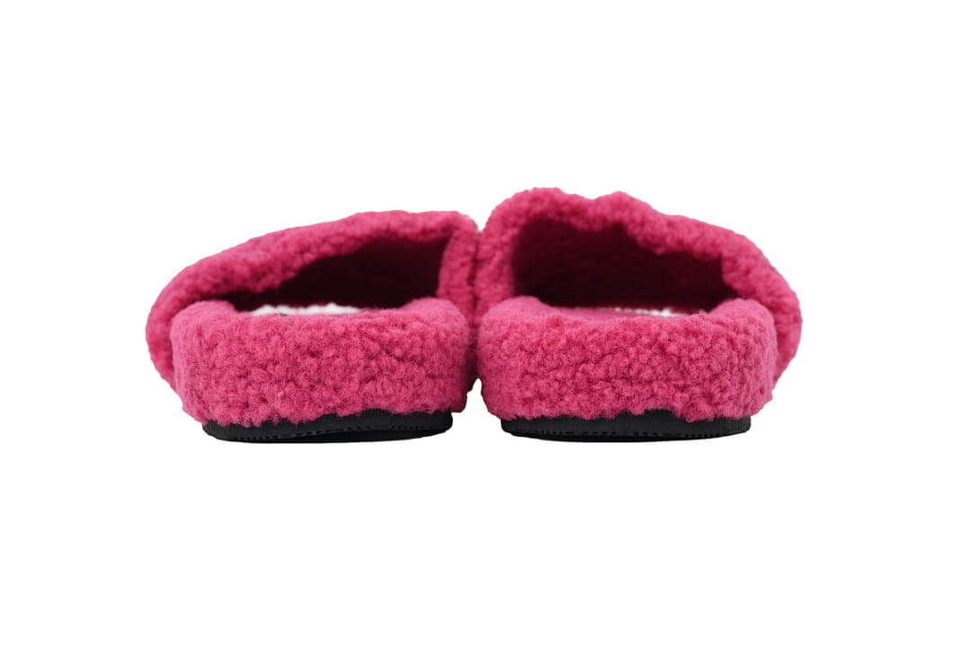 Balenciaga Wool Strap Slippers Bright Red