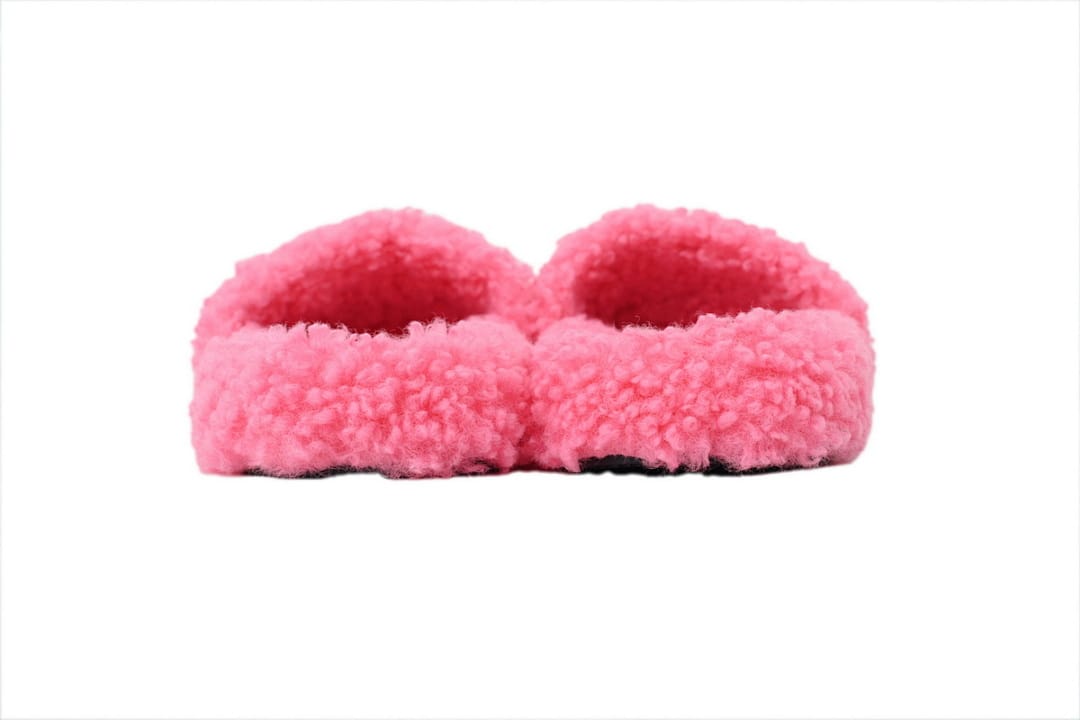 Balenciaga Wool Strap Slippers Pink