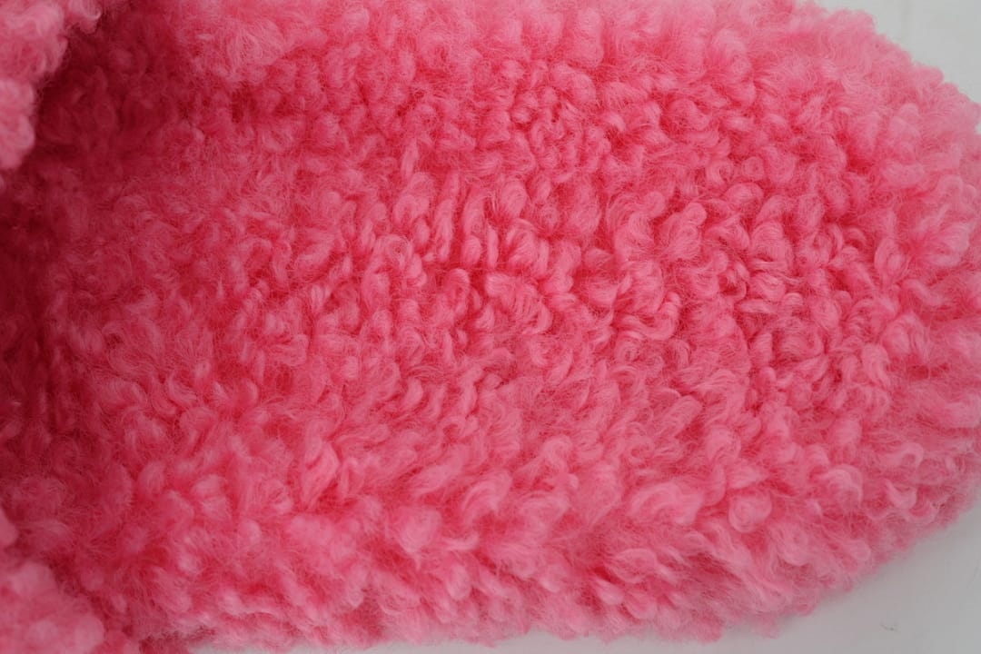 Balenciaga Wool Strap Slippers Pink
