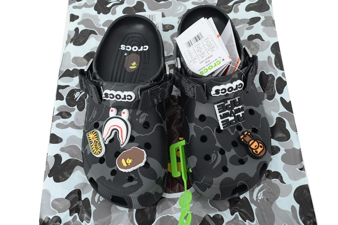 Crocs Clogs Classic Clog BAPE x 'ABC Camo - Black'