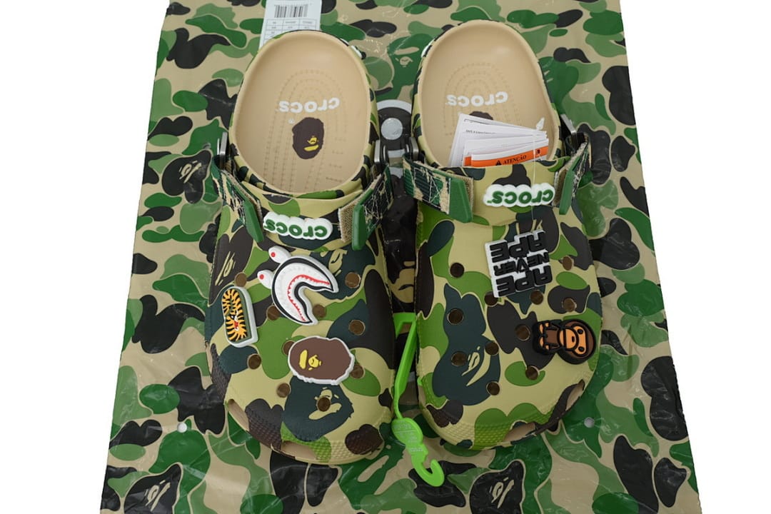 Crocs Clogs Classic Clog BAPE x 'ABC Camo - green'