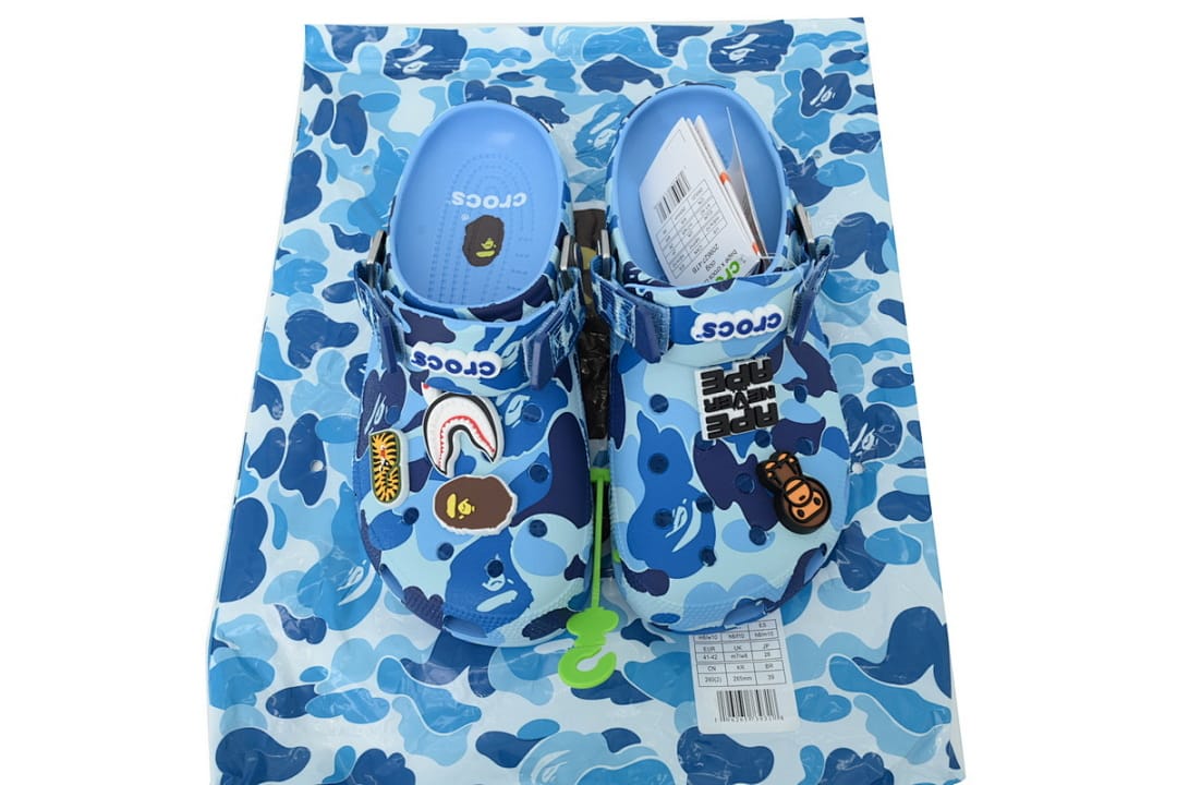 Crocs Clogs Classic Clog BAPE x 'ABC Camo - blue'