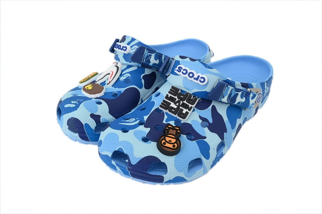 Crocs Clogs Classic Clog BAPE x 'ABC Camo - blue'