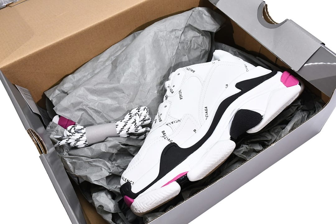 Balenciaga Triple S Letter White Rose Red