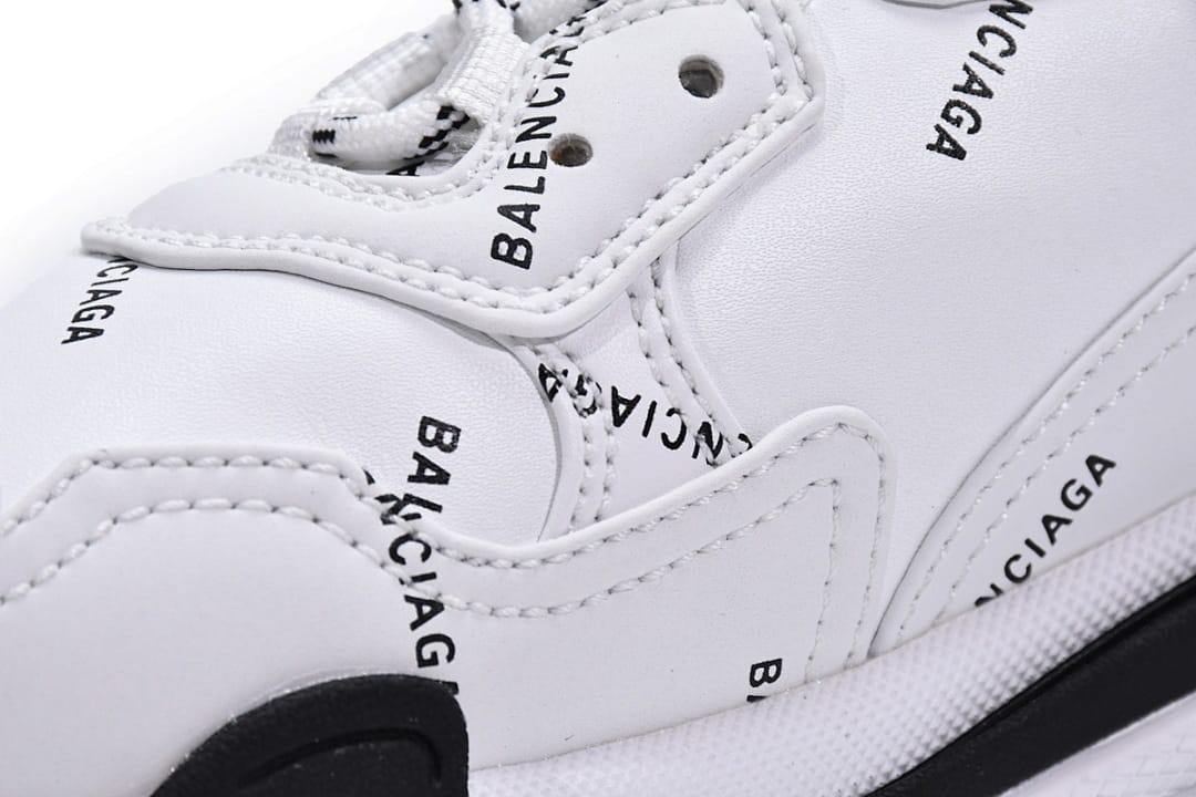 Balenciaga Triple S Letter White Rose Red