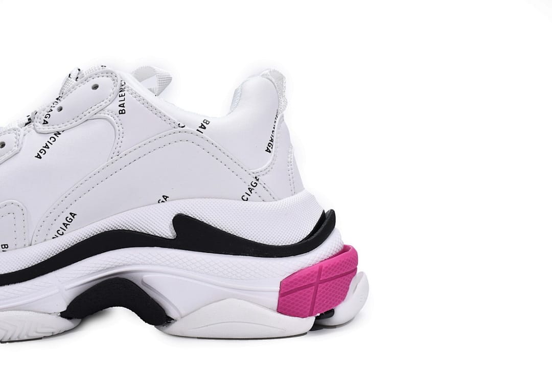Balenciaga Triple S Letter White Rose Red