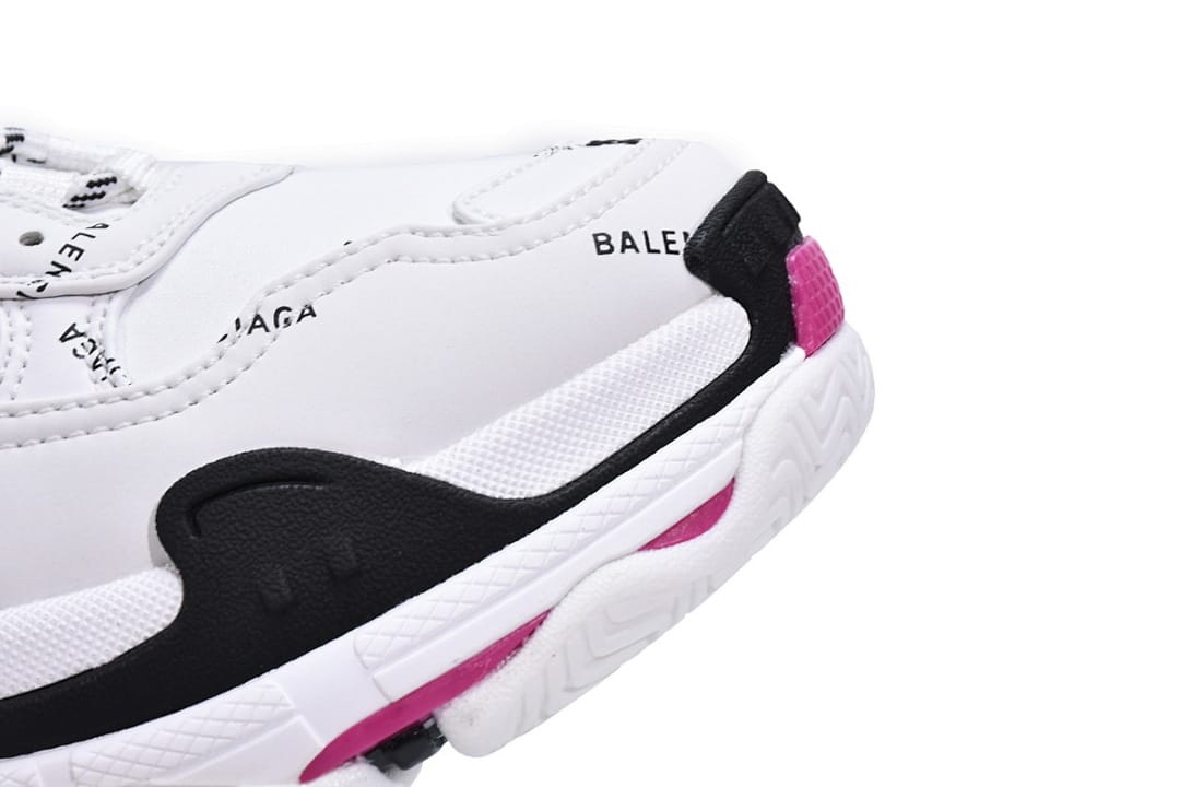 Balenciaga Triple S Letter White Rose Red