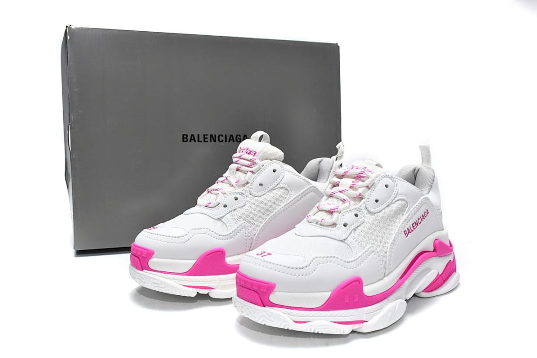 Balenciaga Triple S White Peach Red
