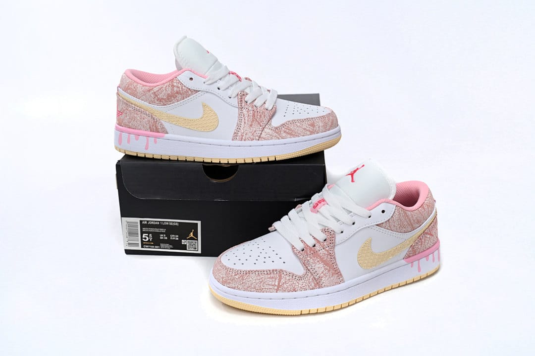 Air Jordan 1 Low SE GS Paint Drip