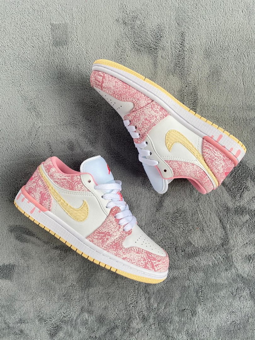 Air Jordan 1 Low SE GS Paint Drip