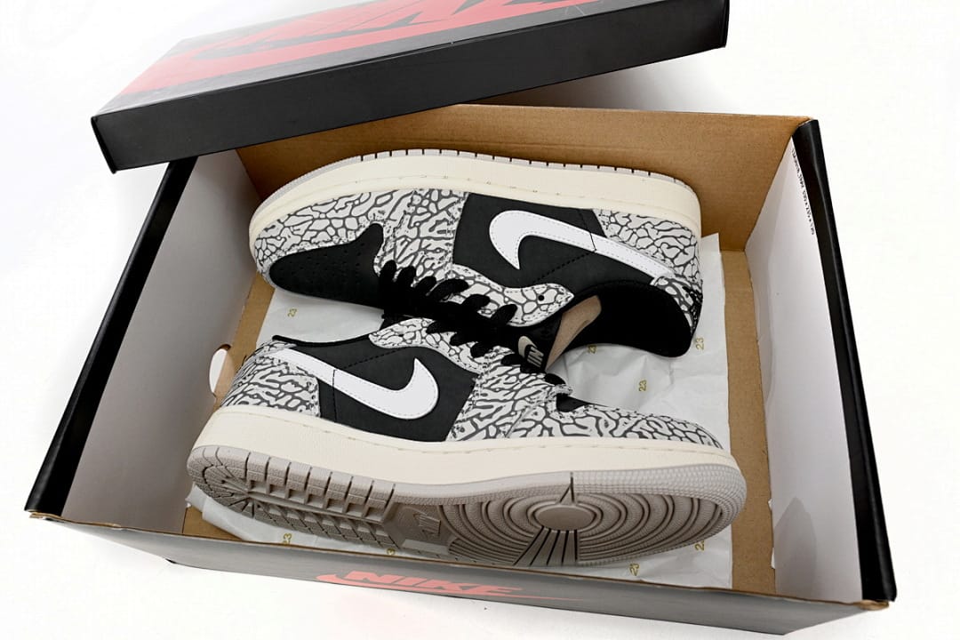 Air Jordan 1 Low Black Gray Burst