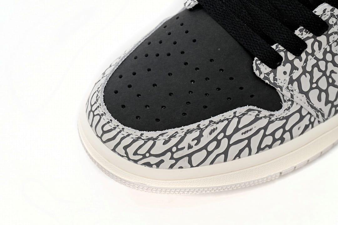 Air Jordan 1 Low Black Gray Burst