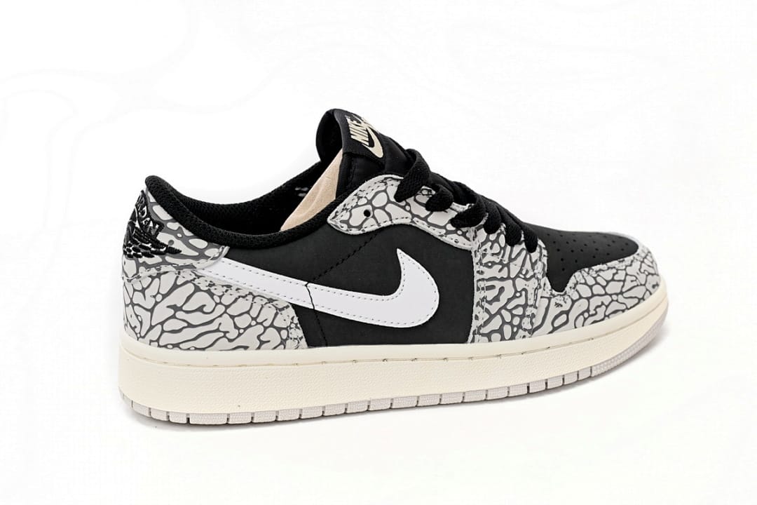 Air Jordan 1 Low Black Gray Burst