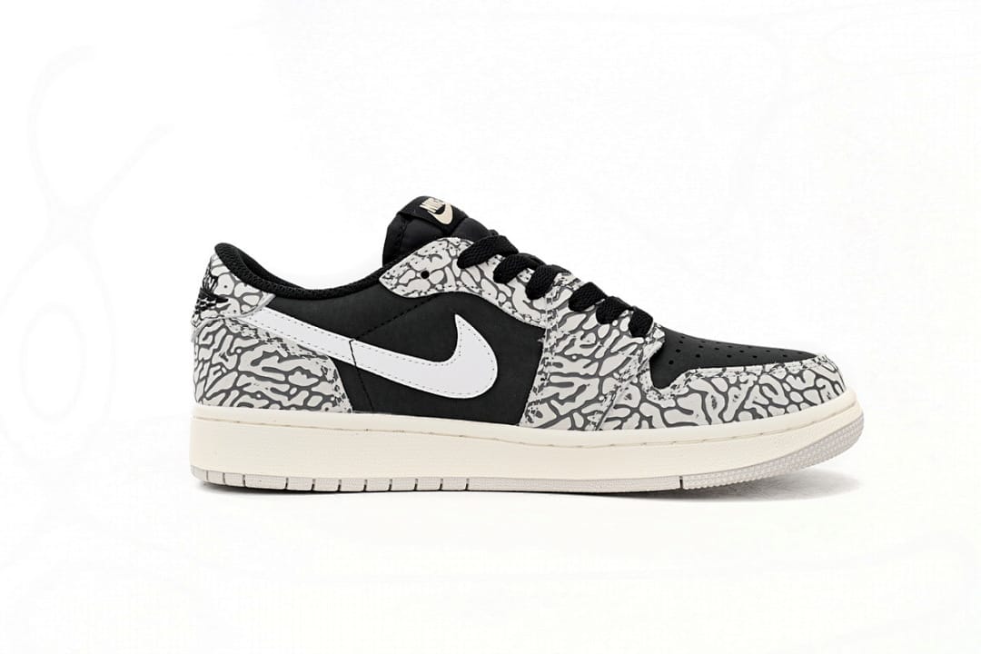 Air Jordan 1 Low Black Gray Burst