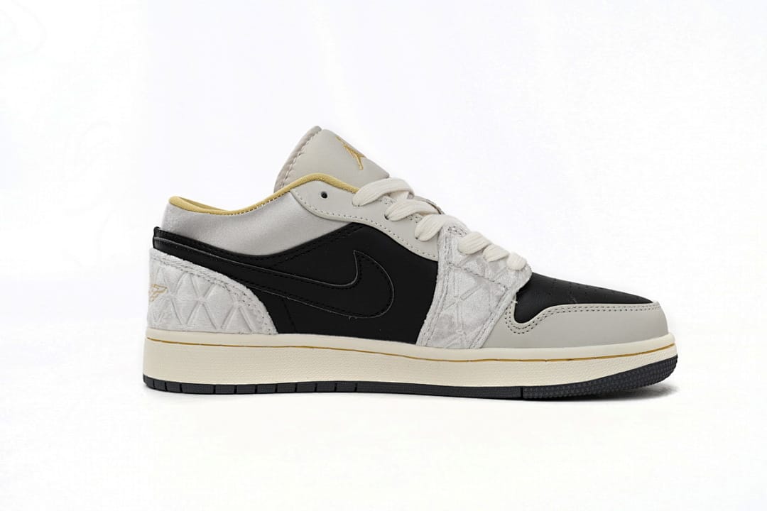 Air Jordan 1 Low Silk Black Grey Silk