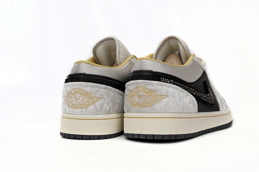 Air Jordan 1 Low Silk Black Grey Silk