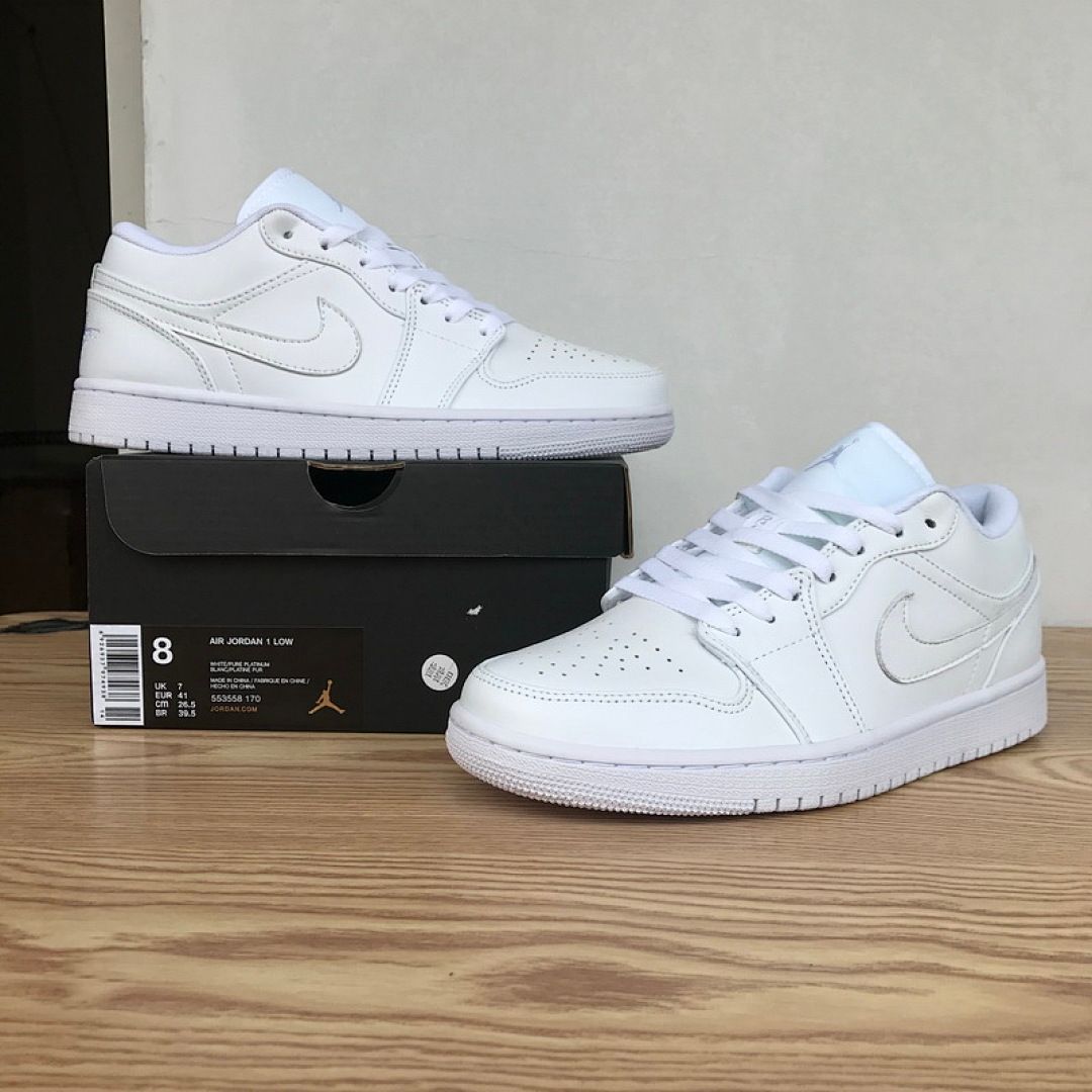 Air Jordan 1 Low White Pure Platnium