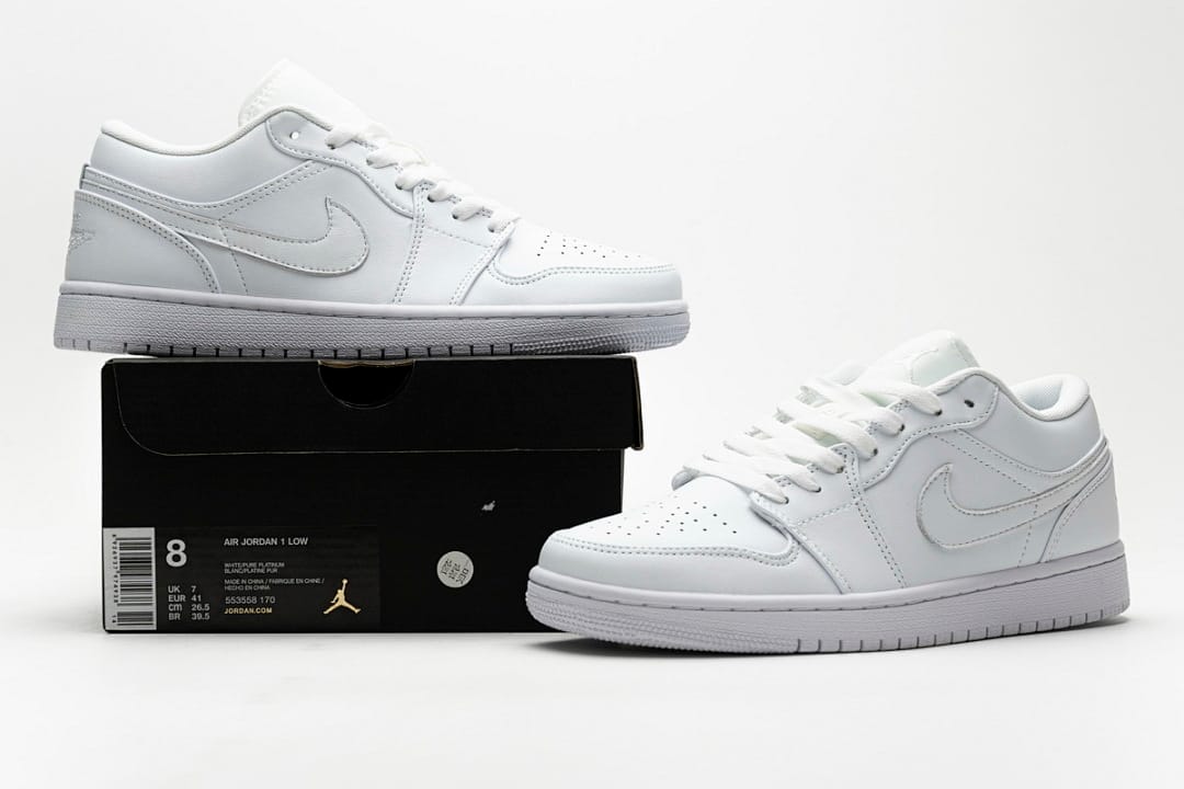 Air Jordan 1 Low White Pure Platnium