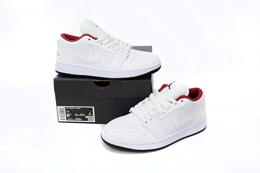 Air Jordan 1 Low All-white Red