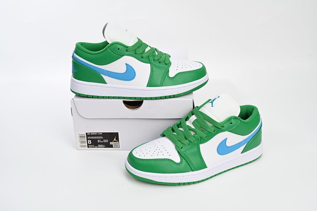 Air Jordan 1 Low White Green Blue