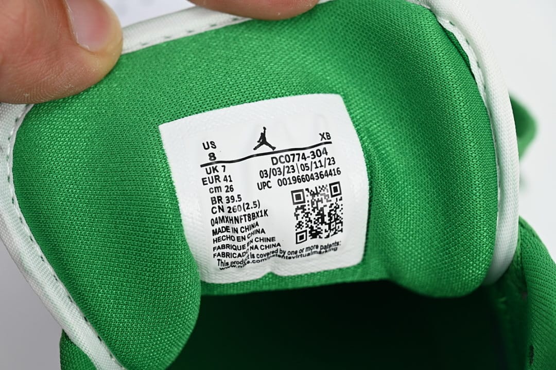 Air Jordan 1 Low White Green Blue