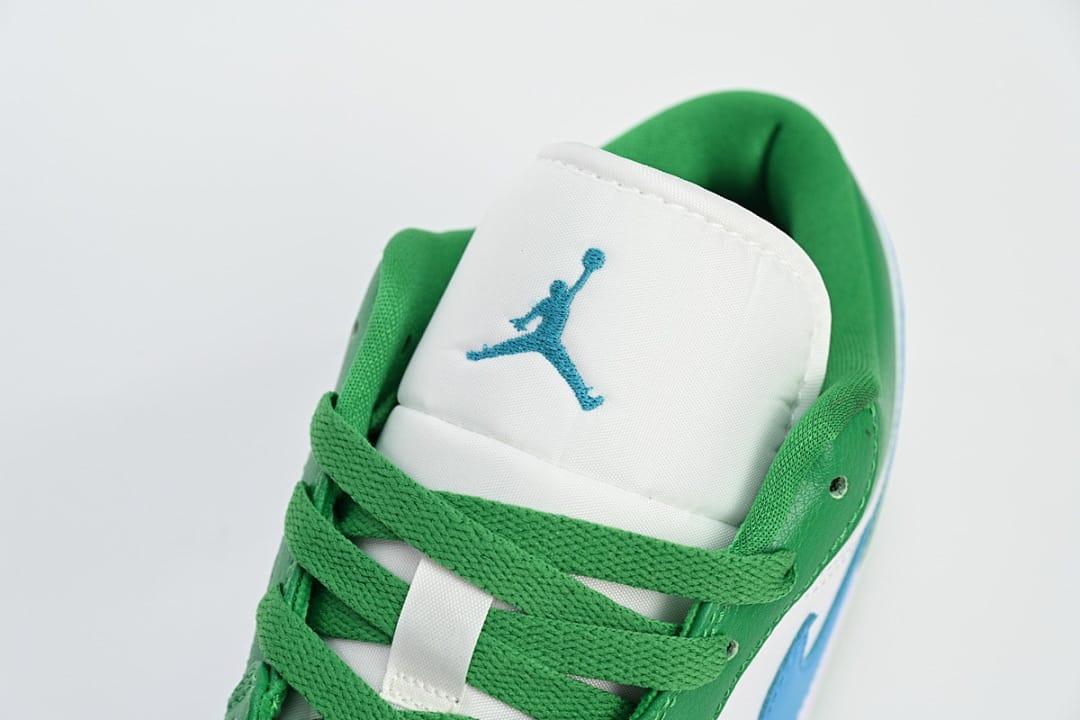 Air Jordan 1 Low White Green Blue