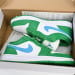 Air Jordan 1 Low White Green Blue