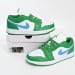 Air Jordan 1 Low White Green Blue