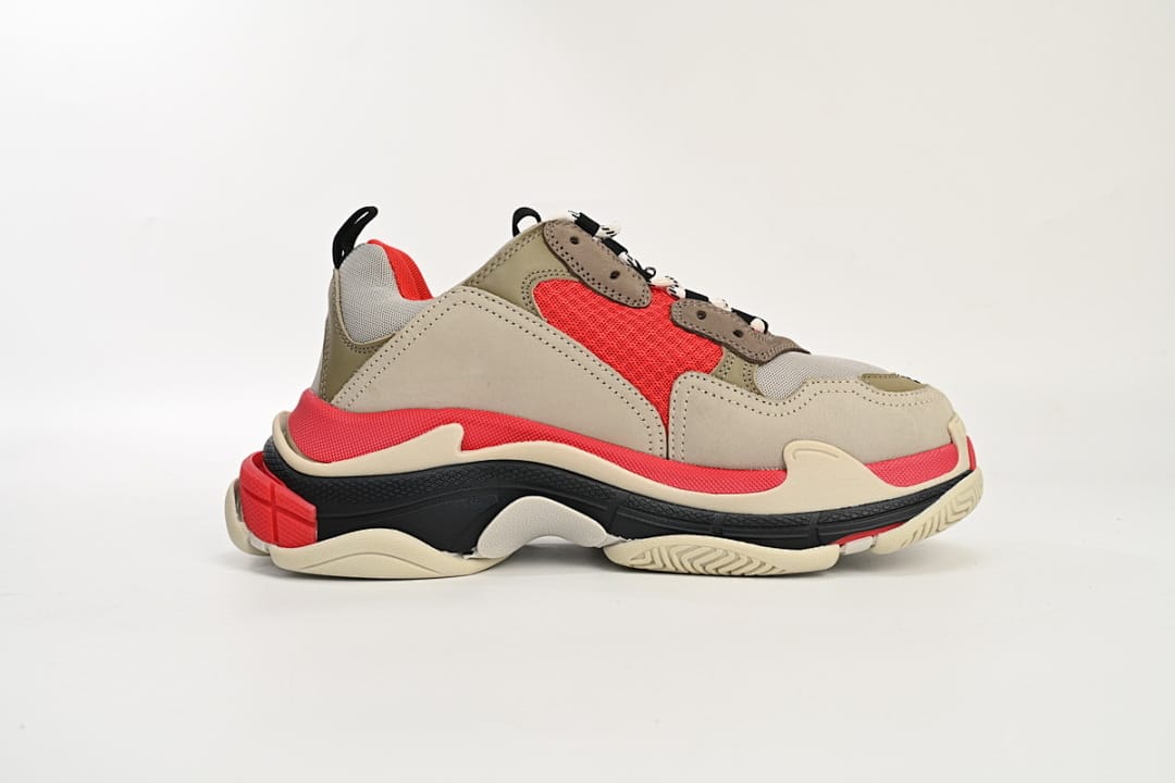 Balenciaga Triple S Red White Dark Grey