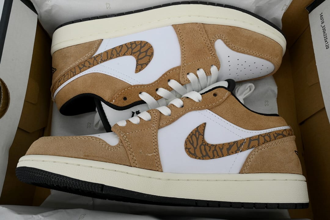 Air Jordan 1 Low White Brown