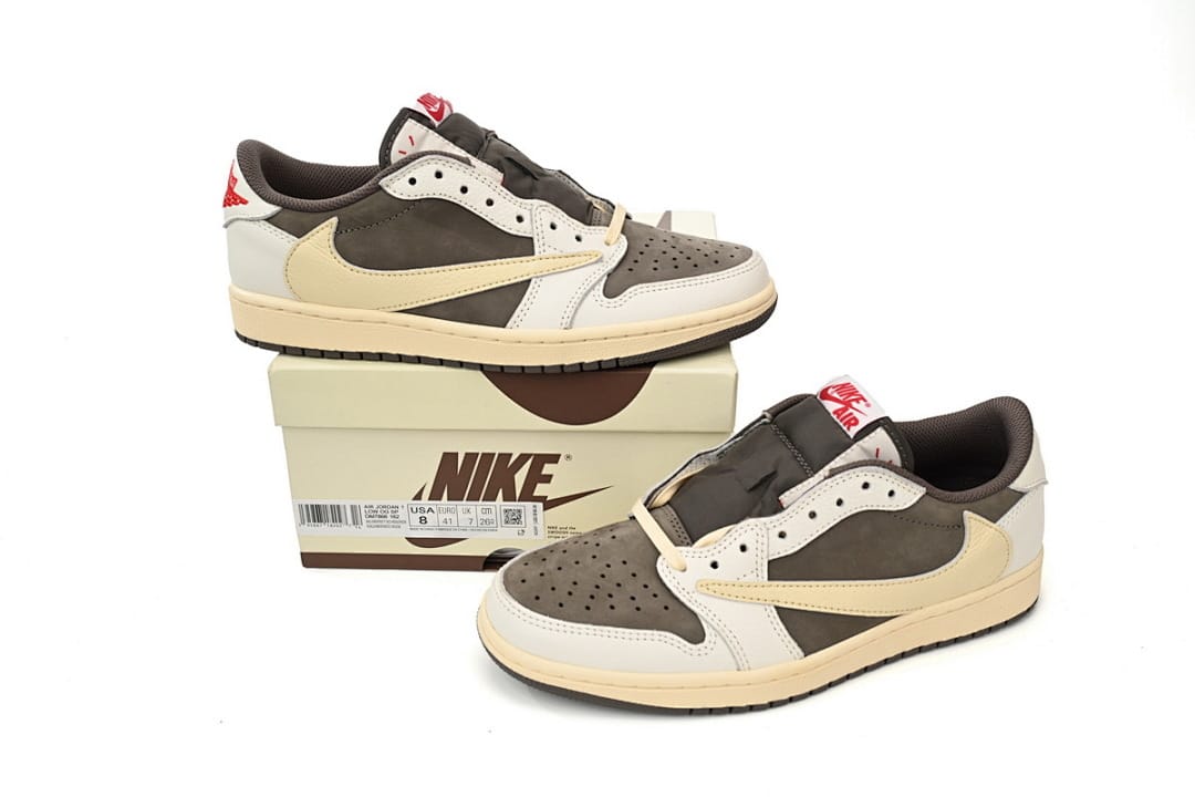 Air Jordan 1 Low White Brown Barb (Colorway 4)