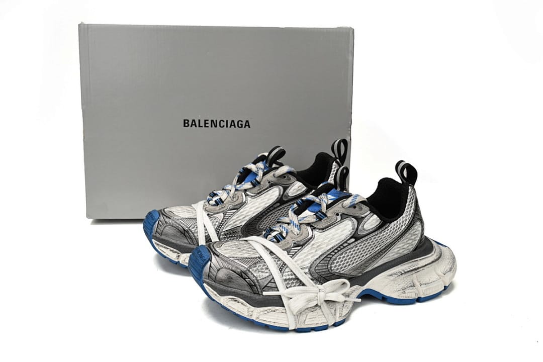Balenciaga 10th Gen Distressed White Blue
