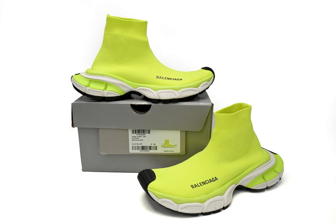 Balenciaga 10th Gen Sock Edition Purple Black Fluorescent Green