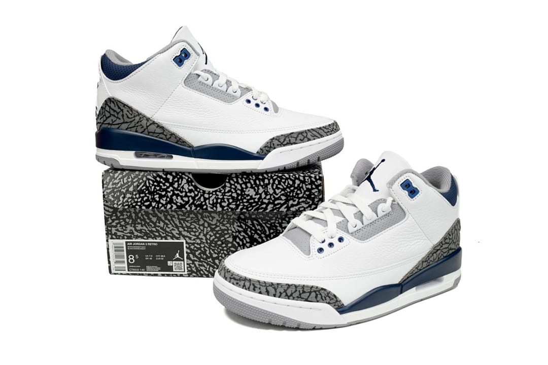 Air Jordan 3 OG White Navy Cement