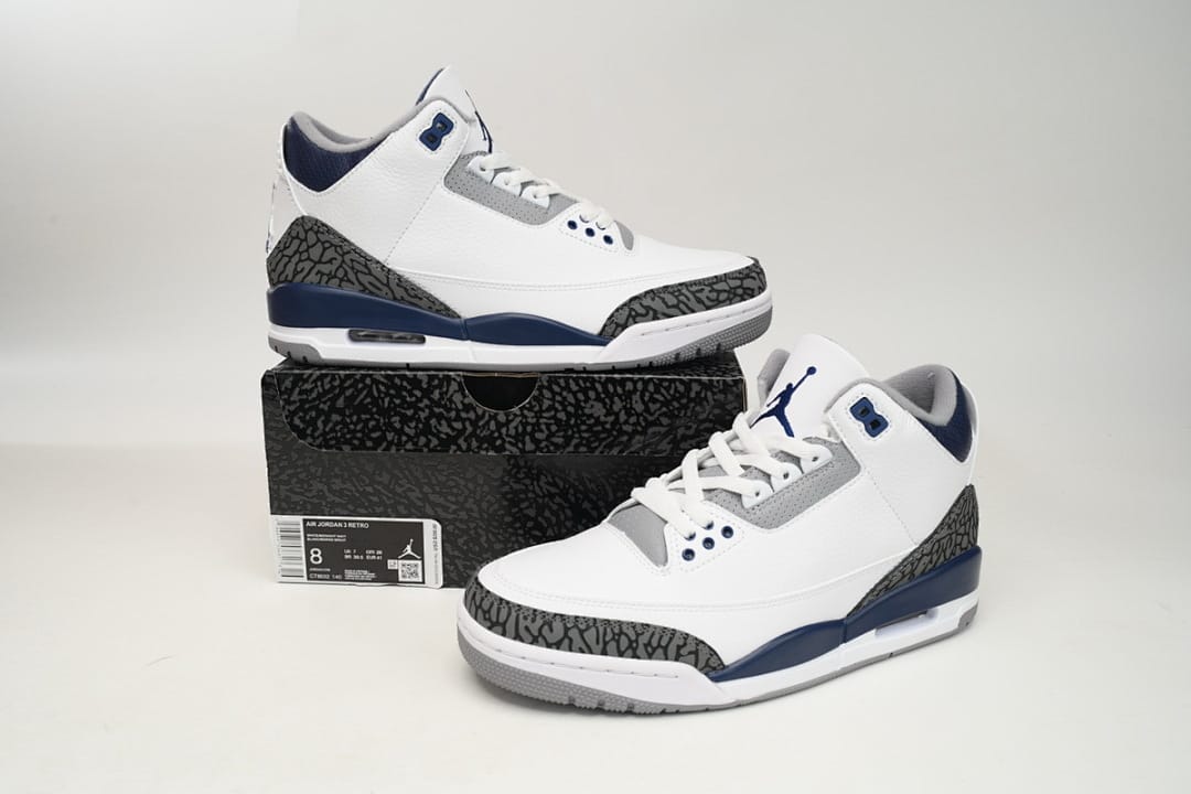 Air Jordan 3 Retro White Navy Cement