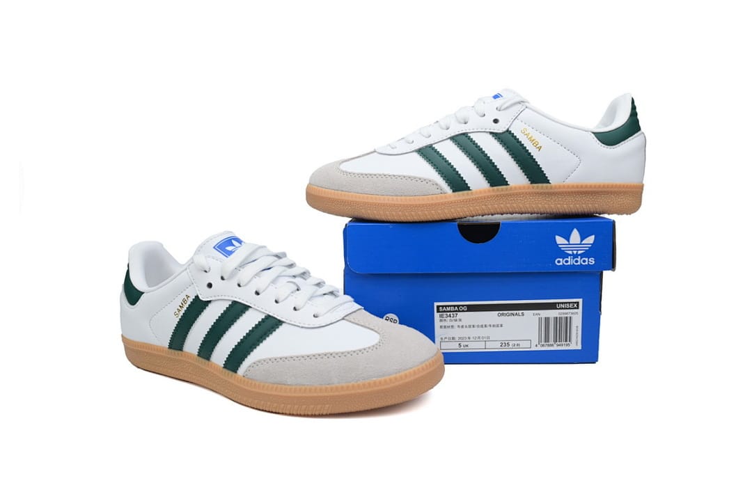 Adidas Samba OG White Collegiate Green Gum