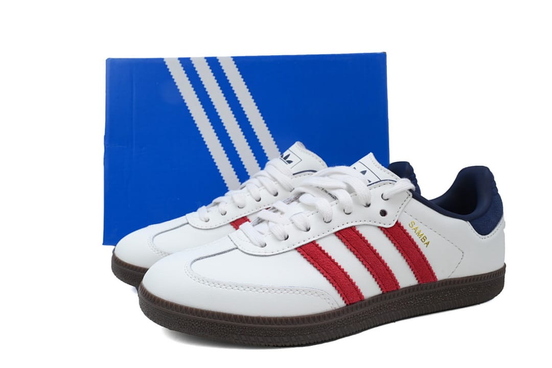 Adidas Samba OG White Victory Red Indigo