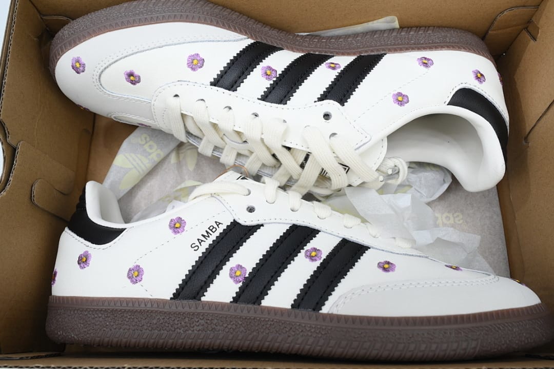 Adidas Samba OG White Floral Embroidery