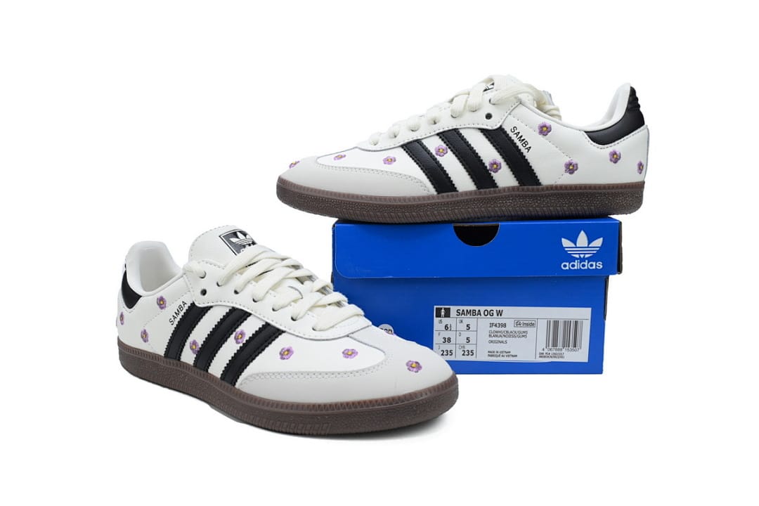 Adidas Samba OG White Floral Embroidery