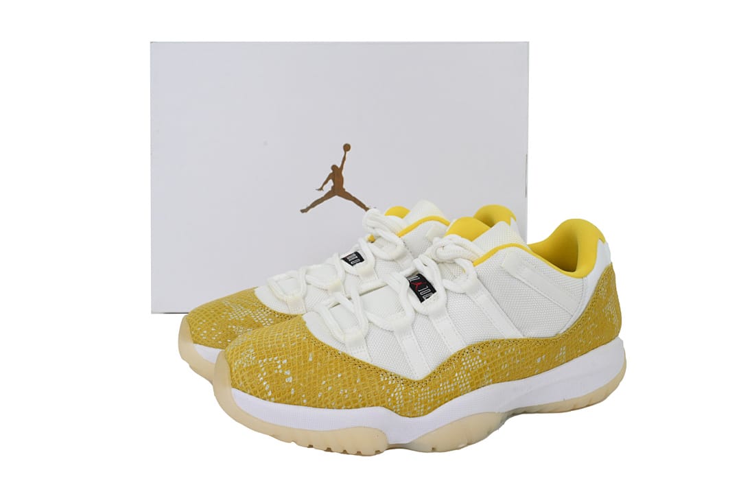 Air Jordan 11 Retro Low x OFF White Low WMNS “Yellow Snakeskin