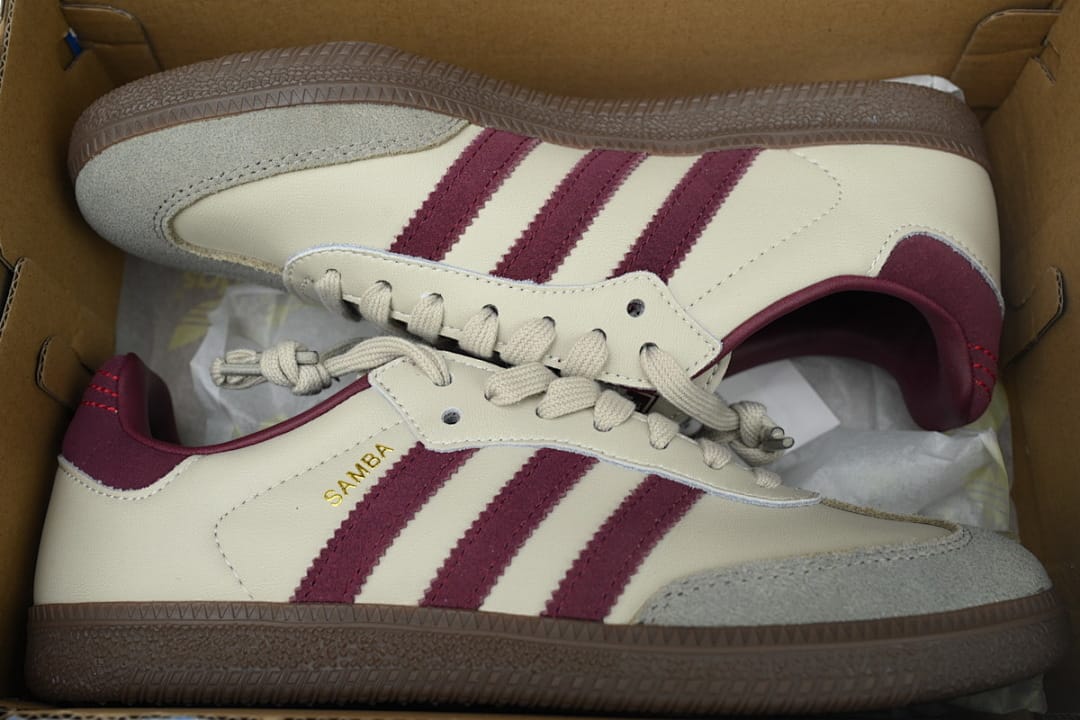 Adidas Samba OG Putty Grey Maroon