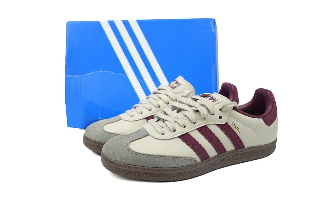 Adidas Samba OG Putty Grey Maroon
