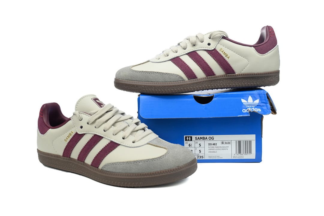 Adidas Samba OG Putty Grey Maroon