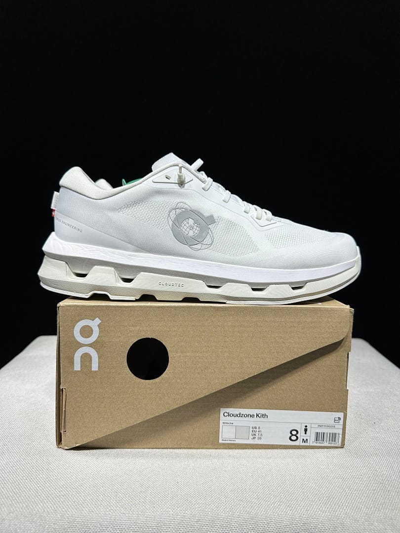 On Cloudzone × KITH 'Triple White' (Colorway 2)